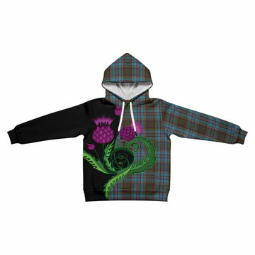 Anderson Tartan Kid Hoodie Traditional Scottish Thistle
