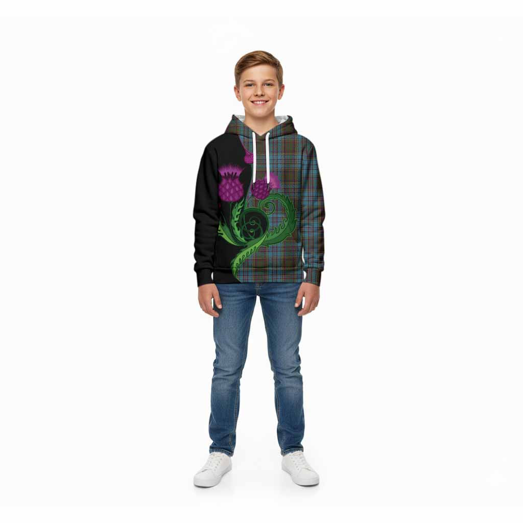 Anderson Tartan Kid Hoodie Traditional Scottish Thistle