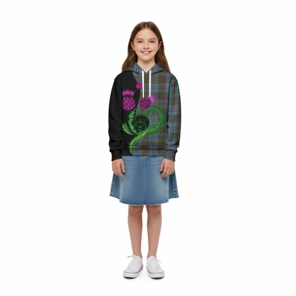 Anderson Tartan Kid Hoodie Traditional Scottish Thistle