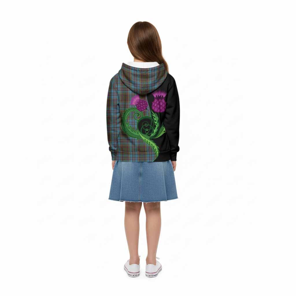 Anderson Tartan Kid Hoodie Traditional Scottish Thistle