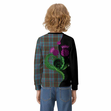 Anderson Tartan Kid Knitted Sweatshirt Traditional Scottish Thistle