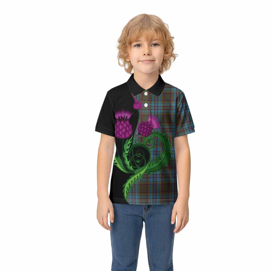 Anderson Tartan Kid Polo Shirt Traditional Scottish Thistle