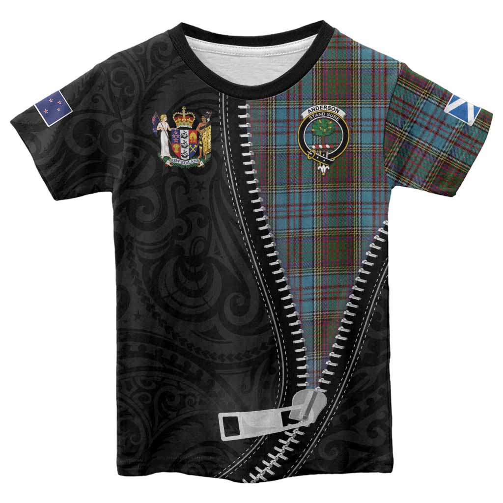 Anderson Tartan Kid T-shirt New Zealand Pattern Unique Zipper Stylized