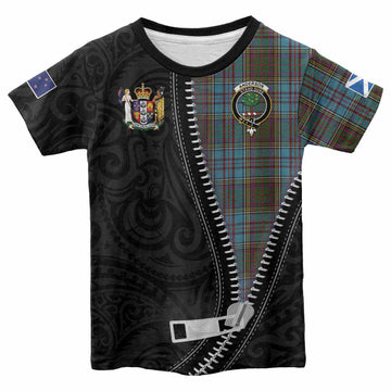 Anderson Tartan Kid T-shirt New Zealand Pattern Unique Zipper Stylized