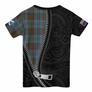 Anderson Tartan Kid T-shirt New Zealand Pattern Unique Zipper Stylized