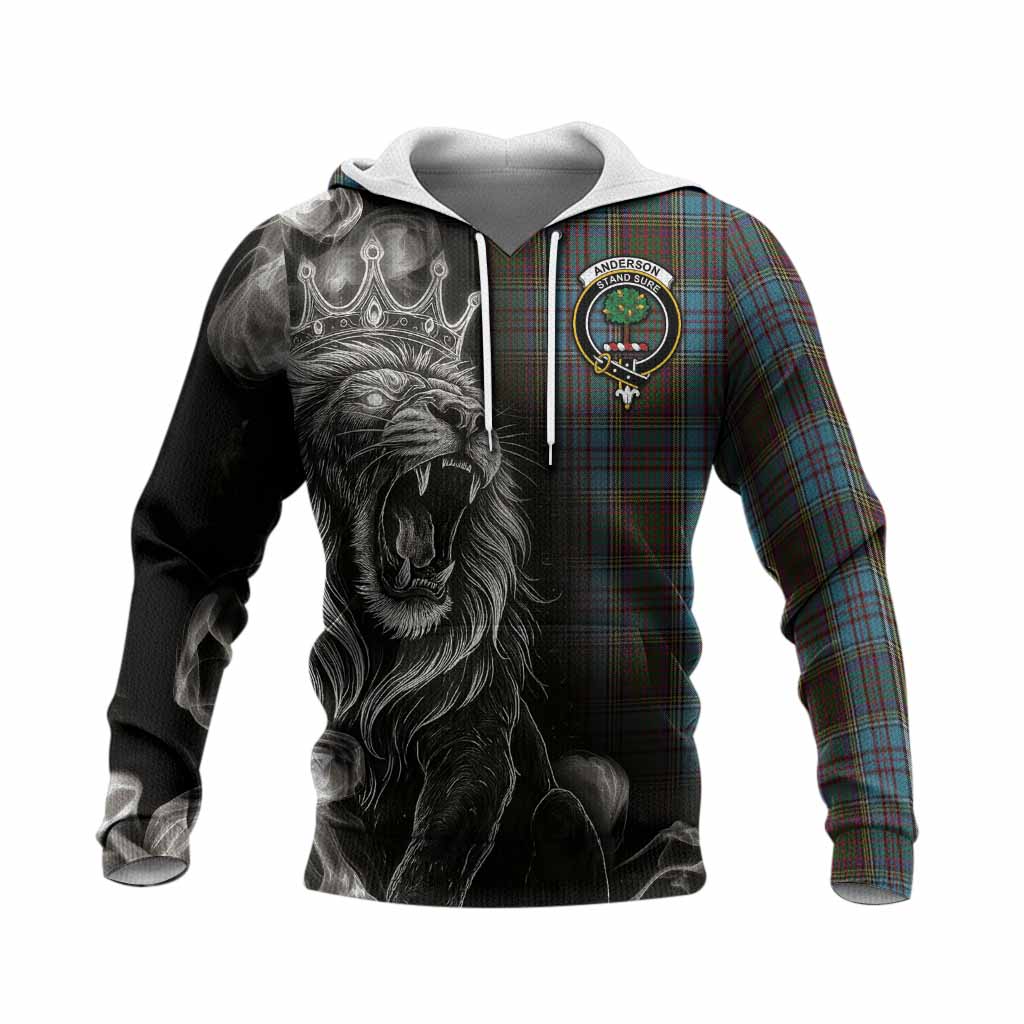 Anderson Tartan Knitted Hoodie Roaring Lion Heritage