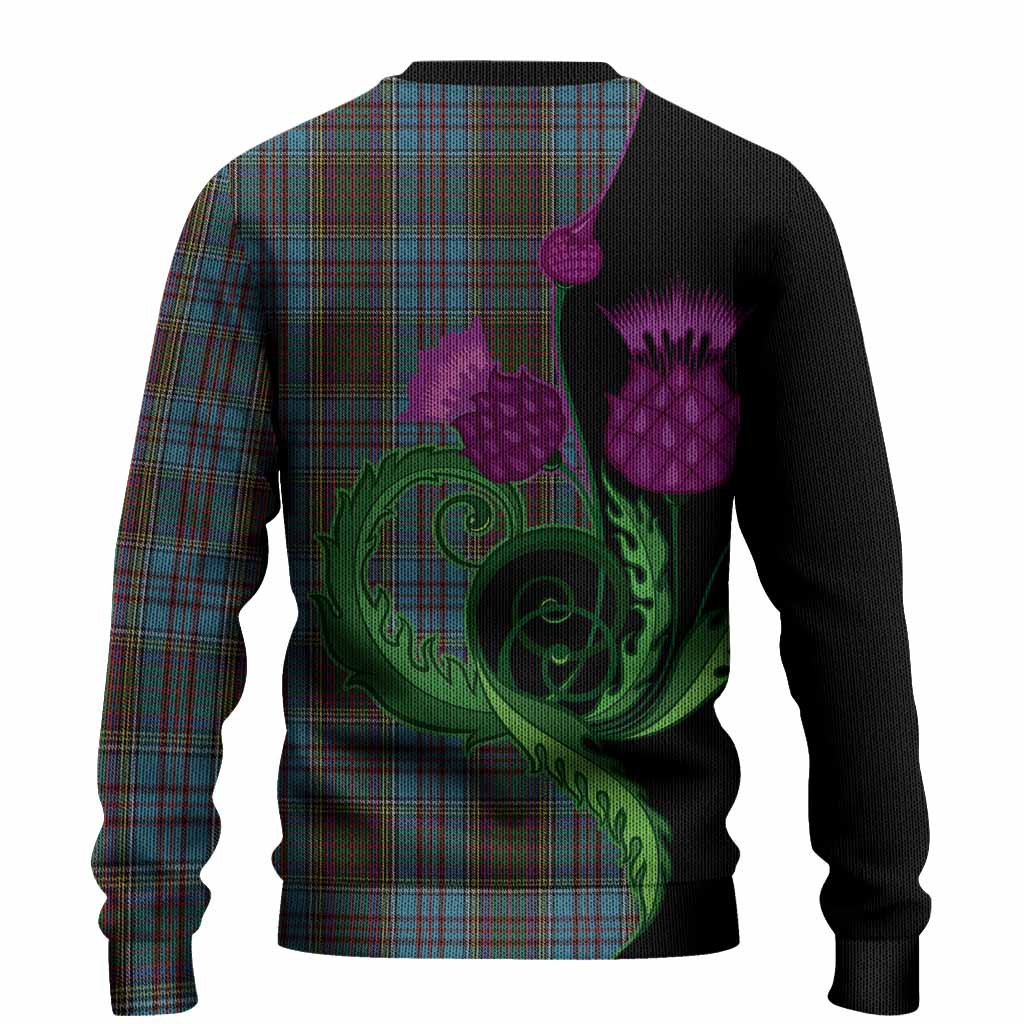 Anderson Tartan Knitted Sweater Traditional Scottish Thistle