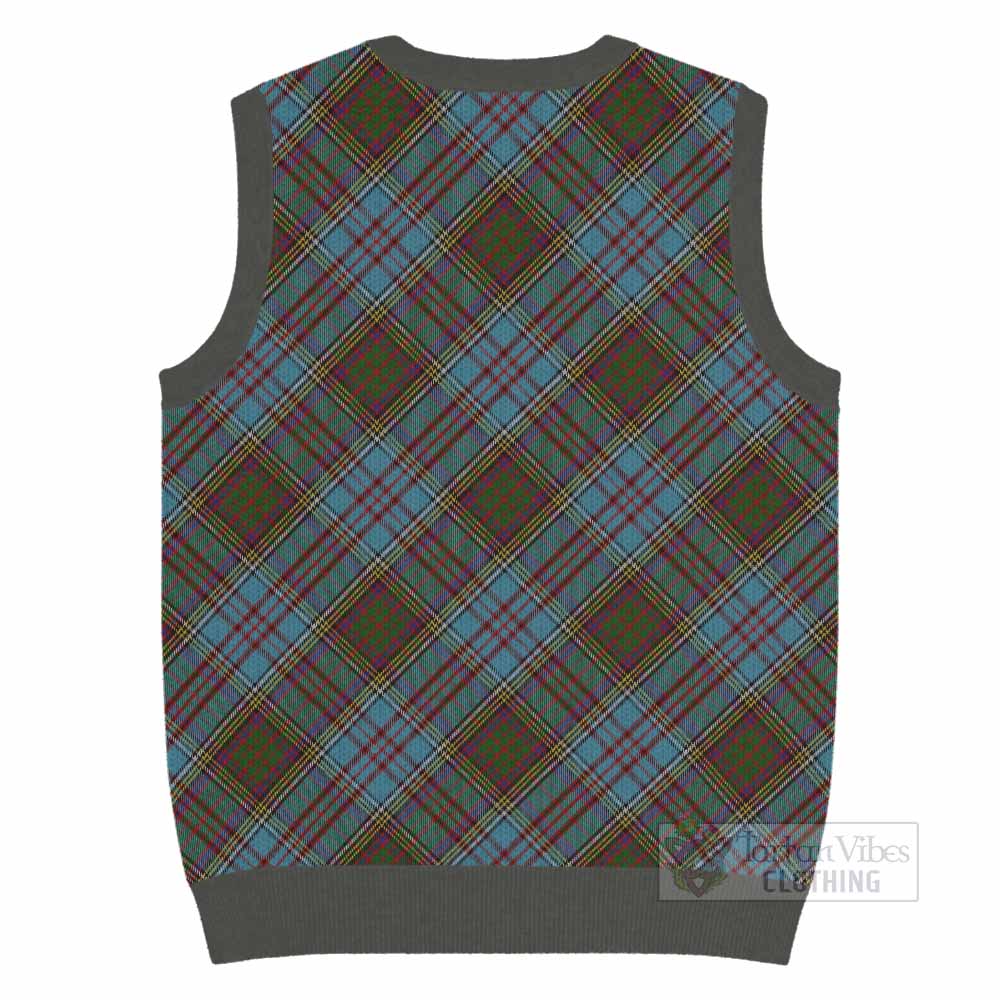 Anderson Tartan  Knitted V-Neck Vest Cross Style