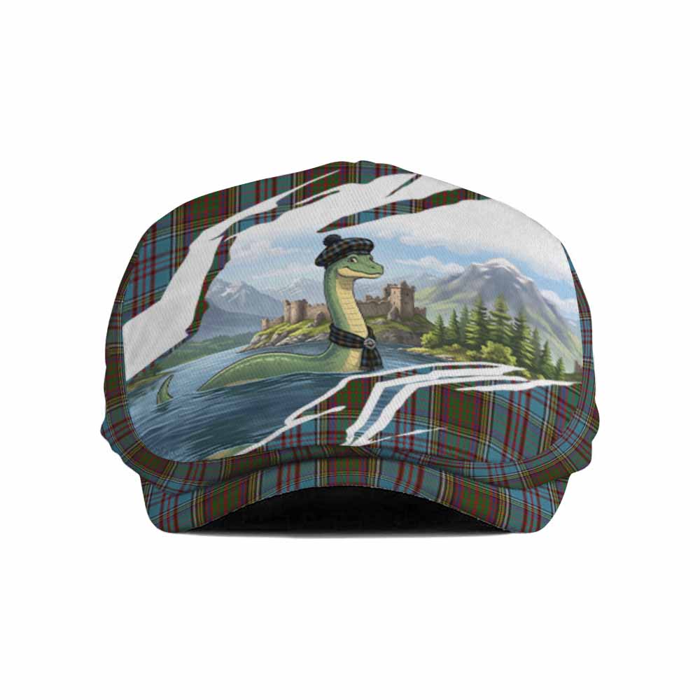 Anderson Tartan Loch Ness Monster Scottish Heritage Art Flat Cap, Jeff Cap