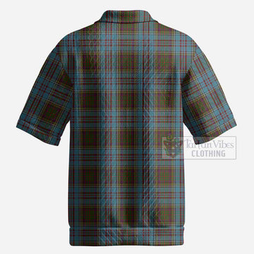 Anderson Tartan Men’s Polo Sweater Top with Family Crest
