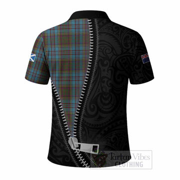 Anderson Tartan Polo Shirt New Zealand Pattern Unique Zipper Stylized