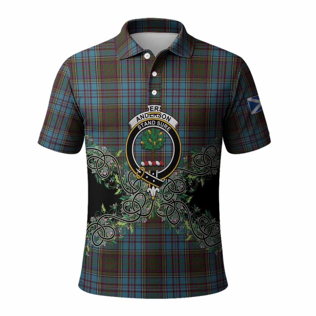 Anderson Tartan Polo Shirt Thistle Scottish Spirit