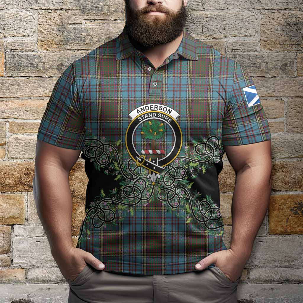 Anderson Tartan Polo Shirt Thistle Scottish Spirit