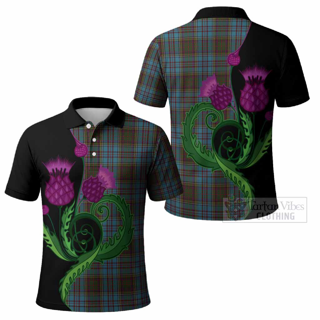 Anderson Tartan Polo Shirt Traditional Scottish Thistle