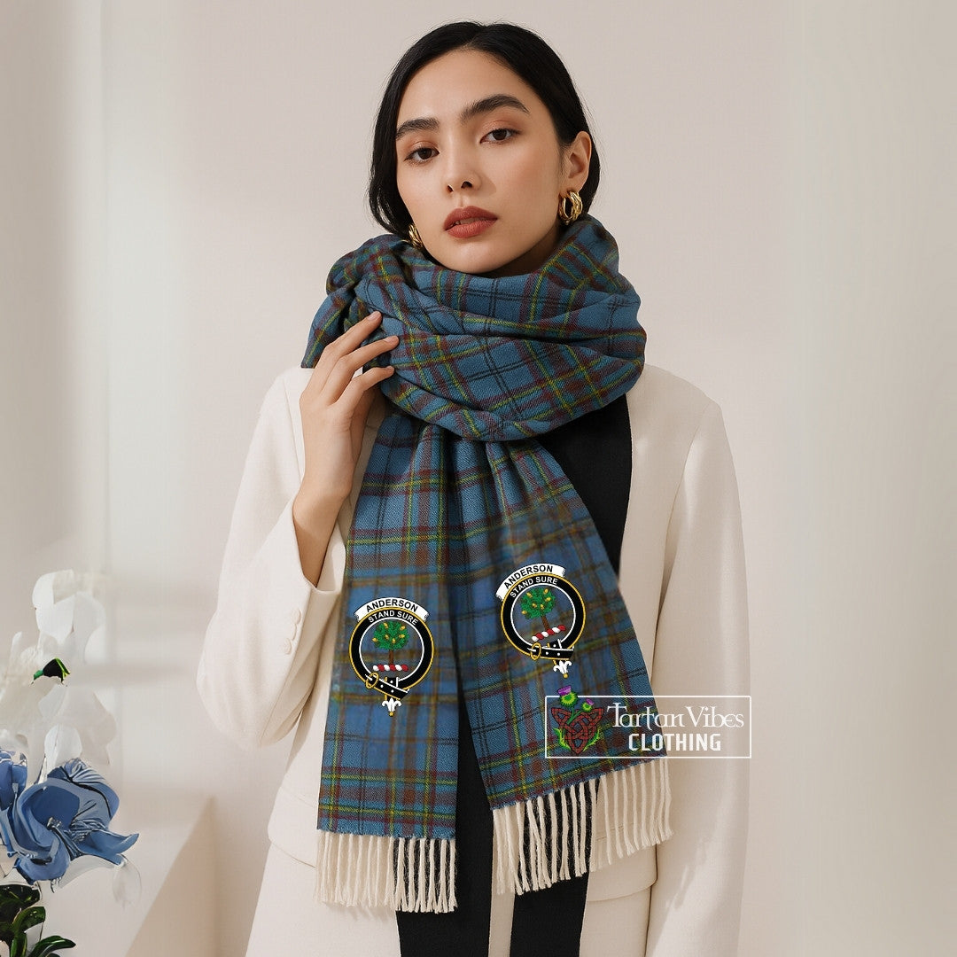 Anderson Tartan Ruffneck Scarf with Family Crest