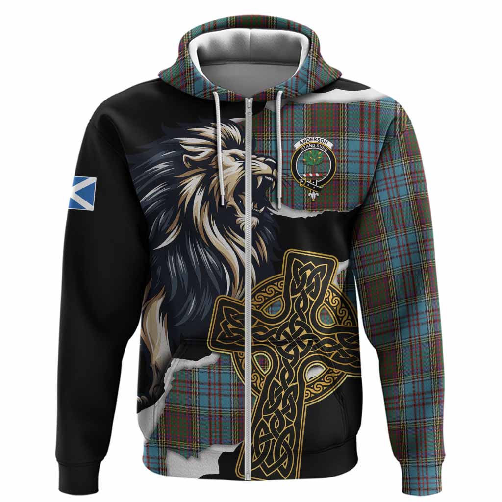 Anderson Tartan Scottish Hoodie Lion Celtic Heritage