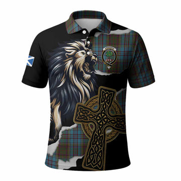 Anderson Tartan Scottish Polo Shirt Lion Celtic Heritage
