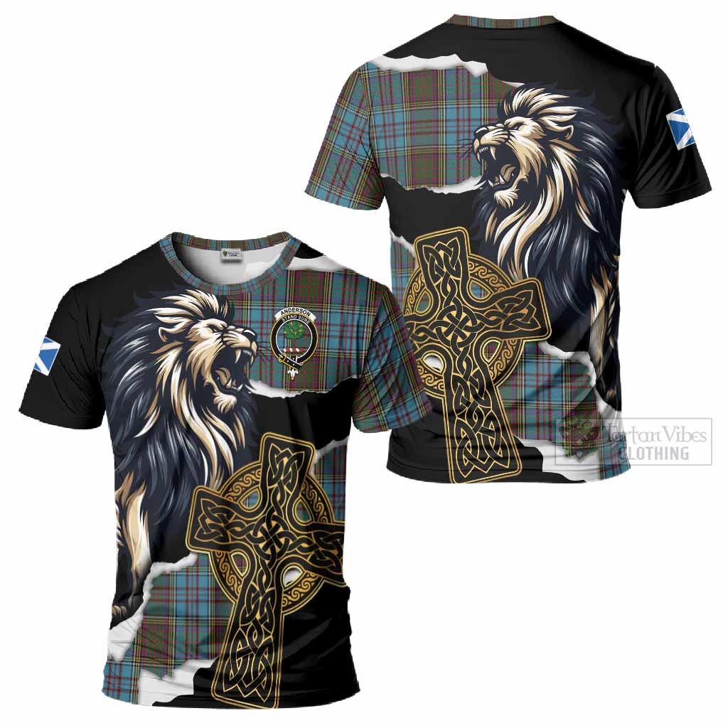Anderson Tartan Scottish T-Shirt Lion Celtic Heritage