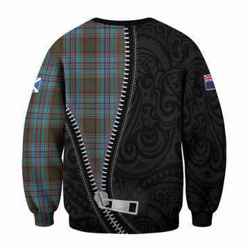 Anderson Tartan Sweatshirt New Zealand Pattern Unique Zipper Stylized