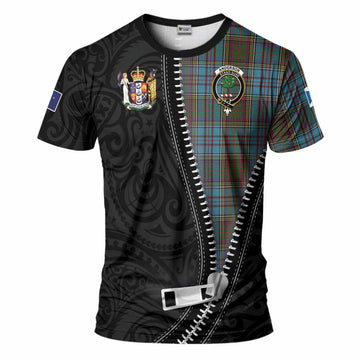 Anderson Tartan T-Shirt New Zealand Pattern Unique Zipper Stylized