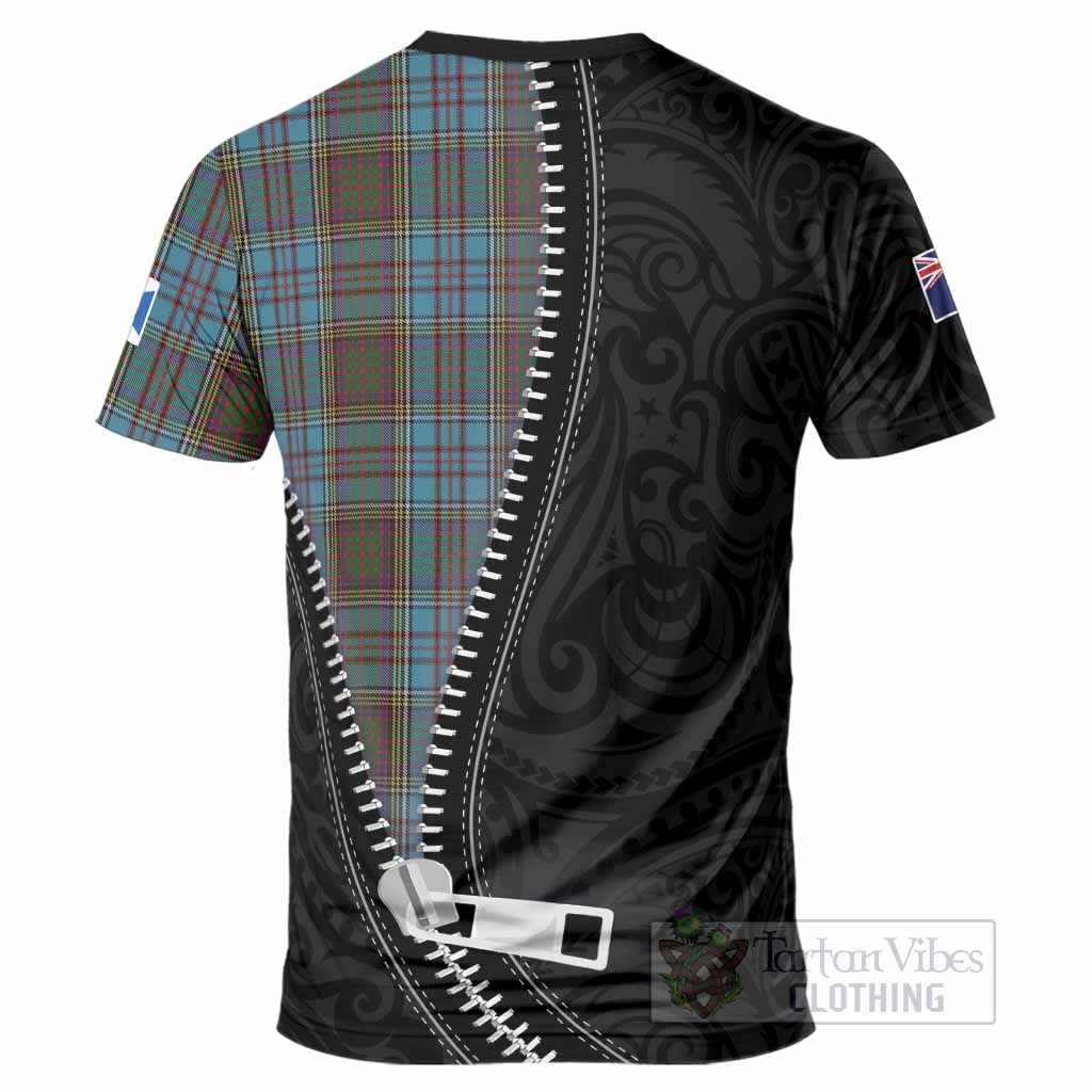 Anderson Tartan T-Shirt New Zealand Pattern Unique Zipper Stylized