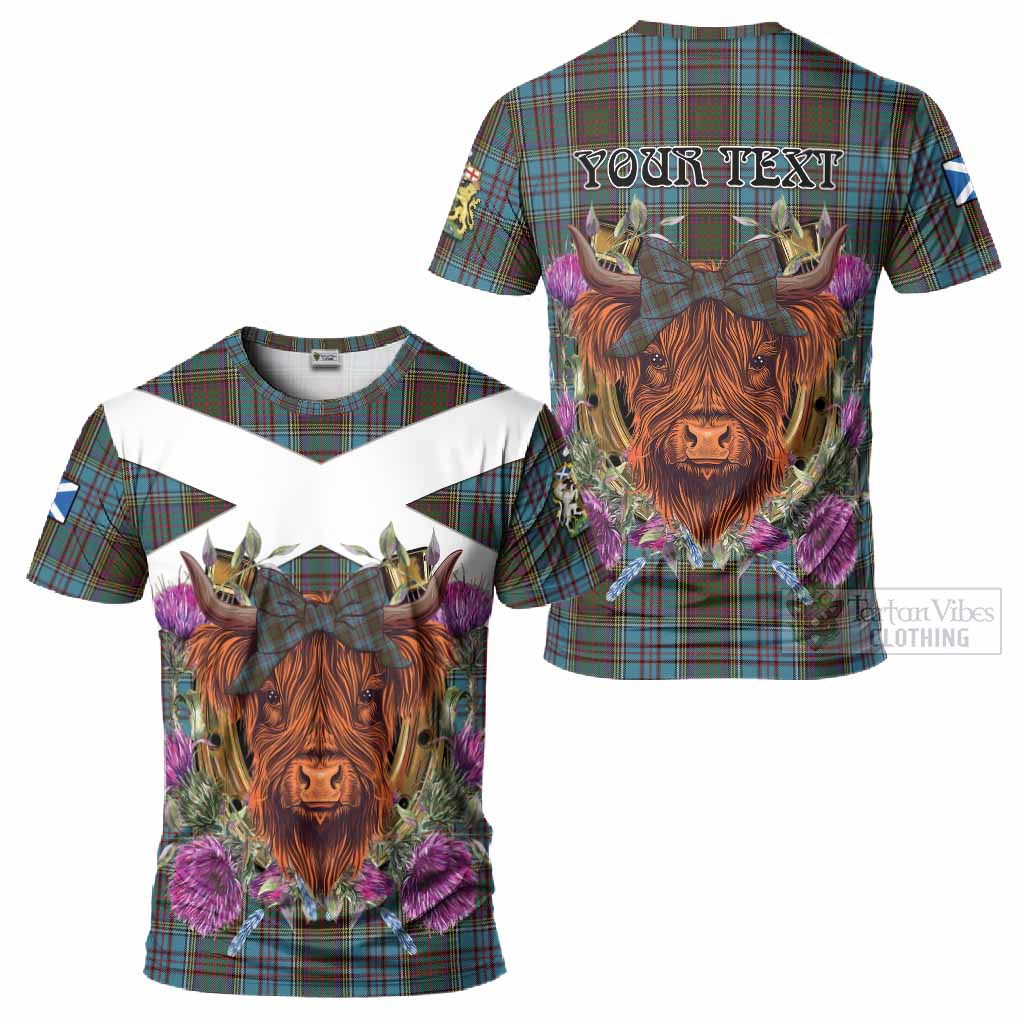 Anderson Tartan T-Shirt Scottish Thistle Heilan Coo