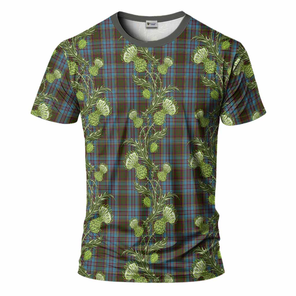 Anderson Tartan T-Shirt Seamless Scottish Thistle Flowers