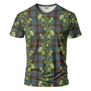 Anderson Tartan T-Shirt Seamless Scottish Thistle Flowers