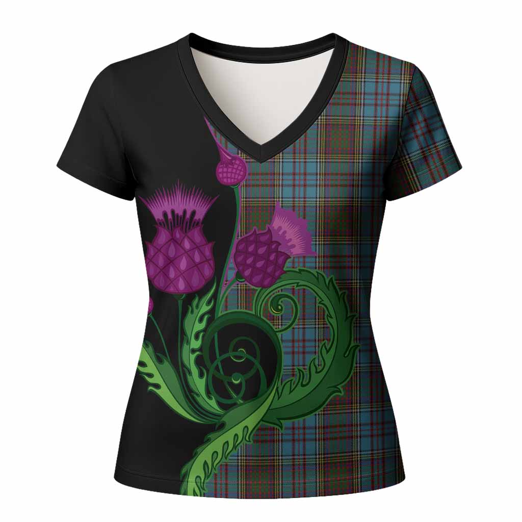 Anderson Tartan Women T shirt Traditional Scottish Thistle