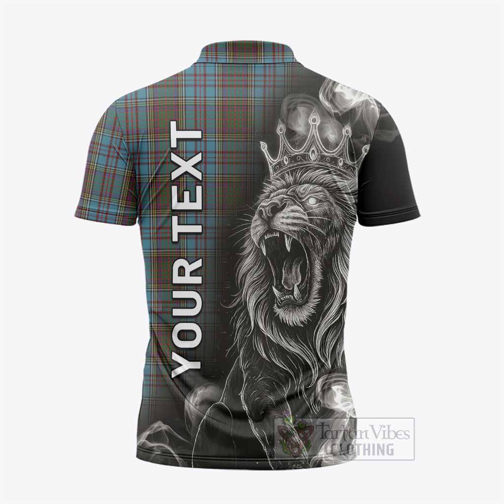 Anderson Tartan Zipper Polo Shirt Roaring Lion Heritage