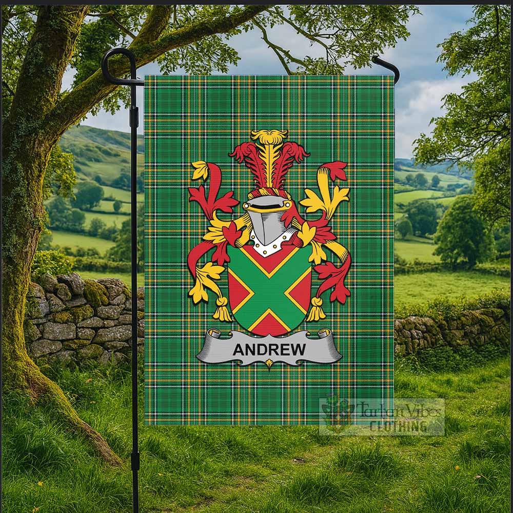 Andrew Irish Clan Tartan Flag with Coat of Arms