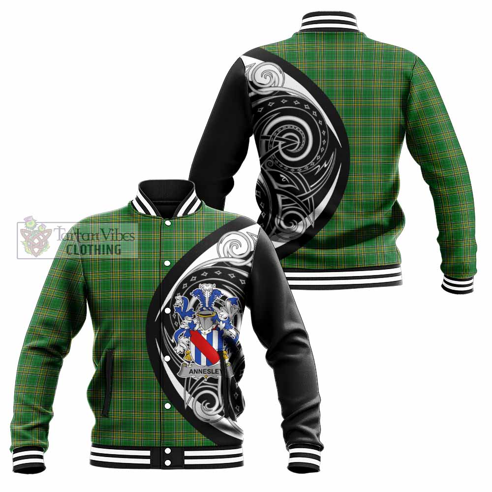 Tartan Vibes Clothing Annesley Irish Clan Baseball Jacket Celtic Circle Style