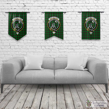 Anstruther Tartan Gonfalon, Tartan Banner with Family Crest Rectangle - Tartan Vibes Clothing