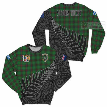 Tartan Vibes Clothing Anstruther Crest Tartan Sweatshirt with New Zealand Silver Fern Half Style