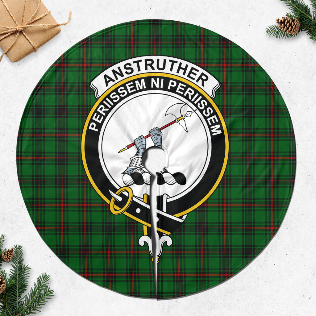 Anstruther Tartan Christmas Tree Skirt with Family Crest 47*47 inch - Tartan Vibes Clothing