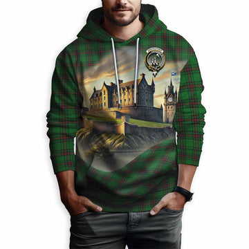 Anstruther Tartan Family Crest Hoodie with Scottish Ancient Castle Style Pullover Hoodie - Tartan Vibes Clothing