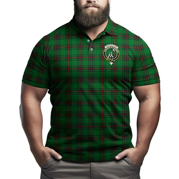 Anstruther Tartan Men's Polo Shirt with Family Crest