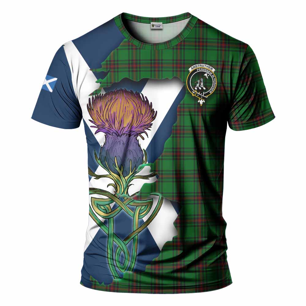 Tartan Vibes Clothing Anstruther Tartan Family Crest T-Shirt Scottish Thistle Celtic Inspired