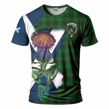 Tartan Vibes Clothing Anstruther Tartan Family Crest T-Shirt Scottish Thistle Celtic Inspired