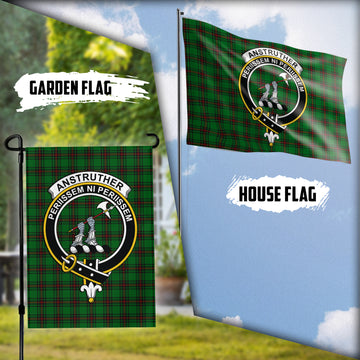 Anstruther Tartan Flag with Family Crest