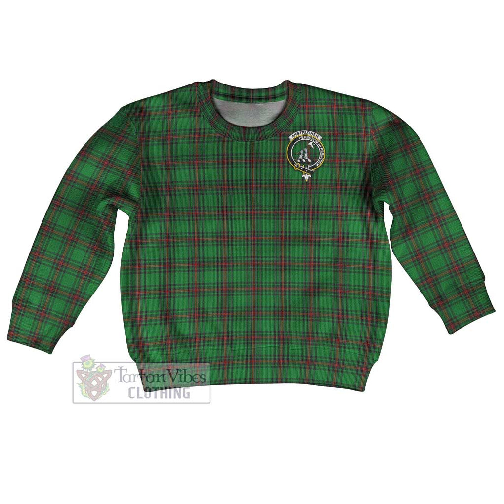 Anstruther Tartan Kid Ugly Sweater with Family Crest Kid - Tartan Vibes Clothing