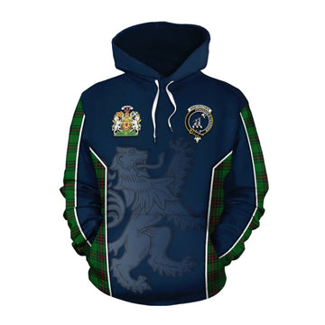 Anstruther Tartan Cotton Hoodie with Family Crest and Lion Rampant Vibes Sport Style Pullover Hoodie XS - Tartan Vibes Clothing