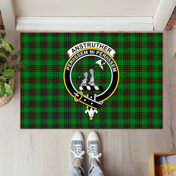 Anstruther Tartan Rubber Doormat with Family Crest L 60*90cm - Tartan Vibes Clothing