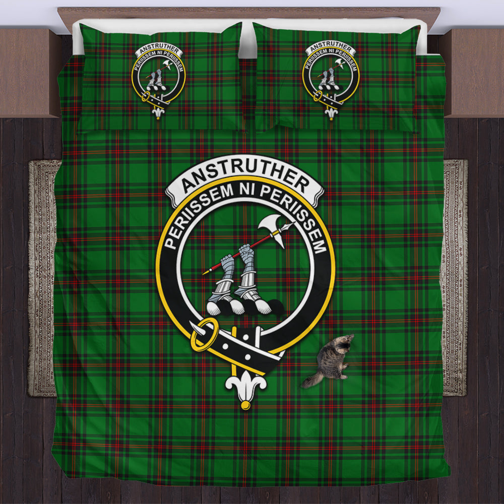 Anstruther Tartan Bedding Set with Family Crest US Bedding Set - Tartan Vibes Clothing