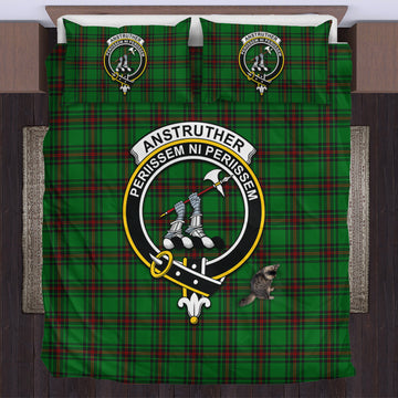 Anstruther Tartan Bedding Set with Family Crest US Bedding Set - Tartan Vibes Clothing