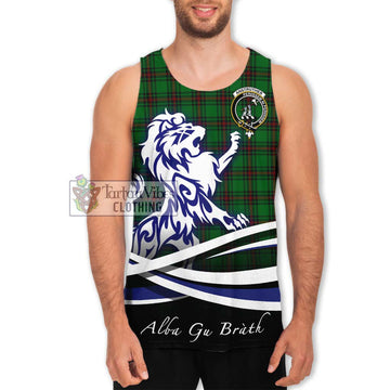 Anstruther Tartan Men's Tank Top with Alba Gu Brath Regal Lion Emblem Men - Tartan Vibes Clothing
