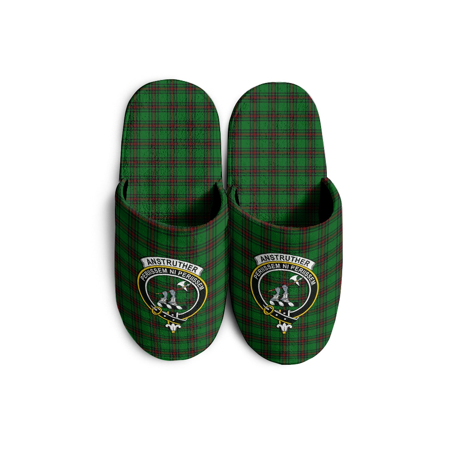 Anstruther Tartan Home Slippers with Family Crest KIDS - Tartan Vibes Clothing