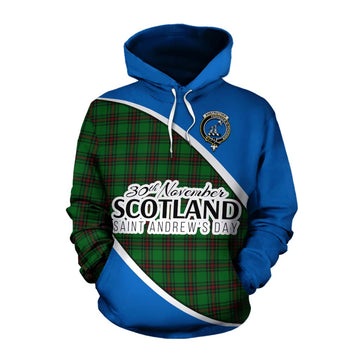 Anstruther Family Crest Tartan Cotton Hoodie Celebrate Saint Andrew's Day in Style Pullover Hoodie XS - Tartan Vibes Clothing