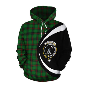 Anstruther Tartan Cotton Hoodie with Family Crest Circle Style Pullover Hoodie XS - Tartan Vibes Clothing