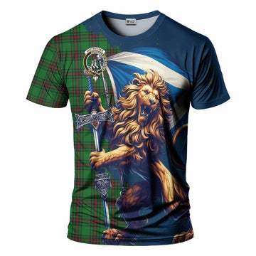 Anstruther Tartan Family Crest T-Shirt with Scottish Majestic Lion Kid's Shirt - Tartan Vibes Clothing
